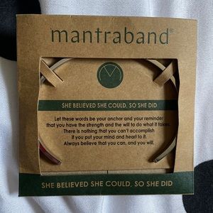 Mantraband Silver Inspirational Bracelet